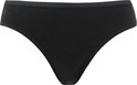 Zwarte bamboe slip met subtiele ribbelband.