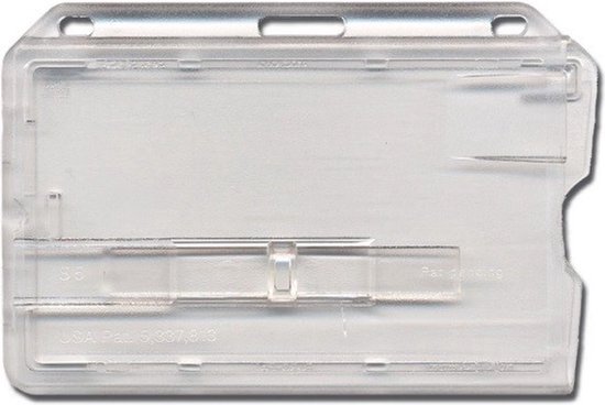 Ecorare® - Plastic pashouder – kaarthouder – met uitwerpschuif – hard plastic - transparant