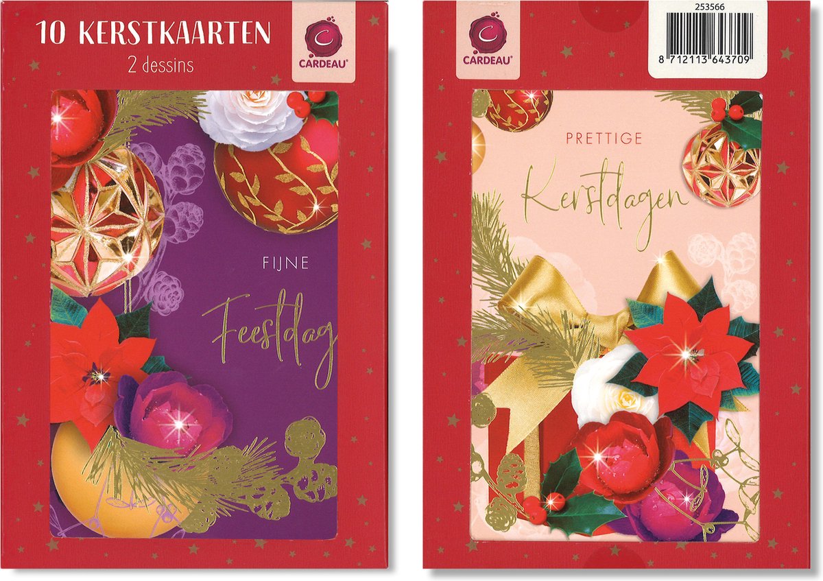 Edition Seidel Set van 6 exclusieve premium kerstkaarten met envelop. Dubbele kaarten/vouwkaarten met envelop. Kaart Ansichtkaart Wenskaart Kerstkaart Kerstmis Xmas