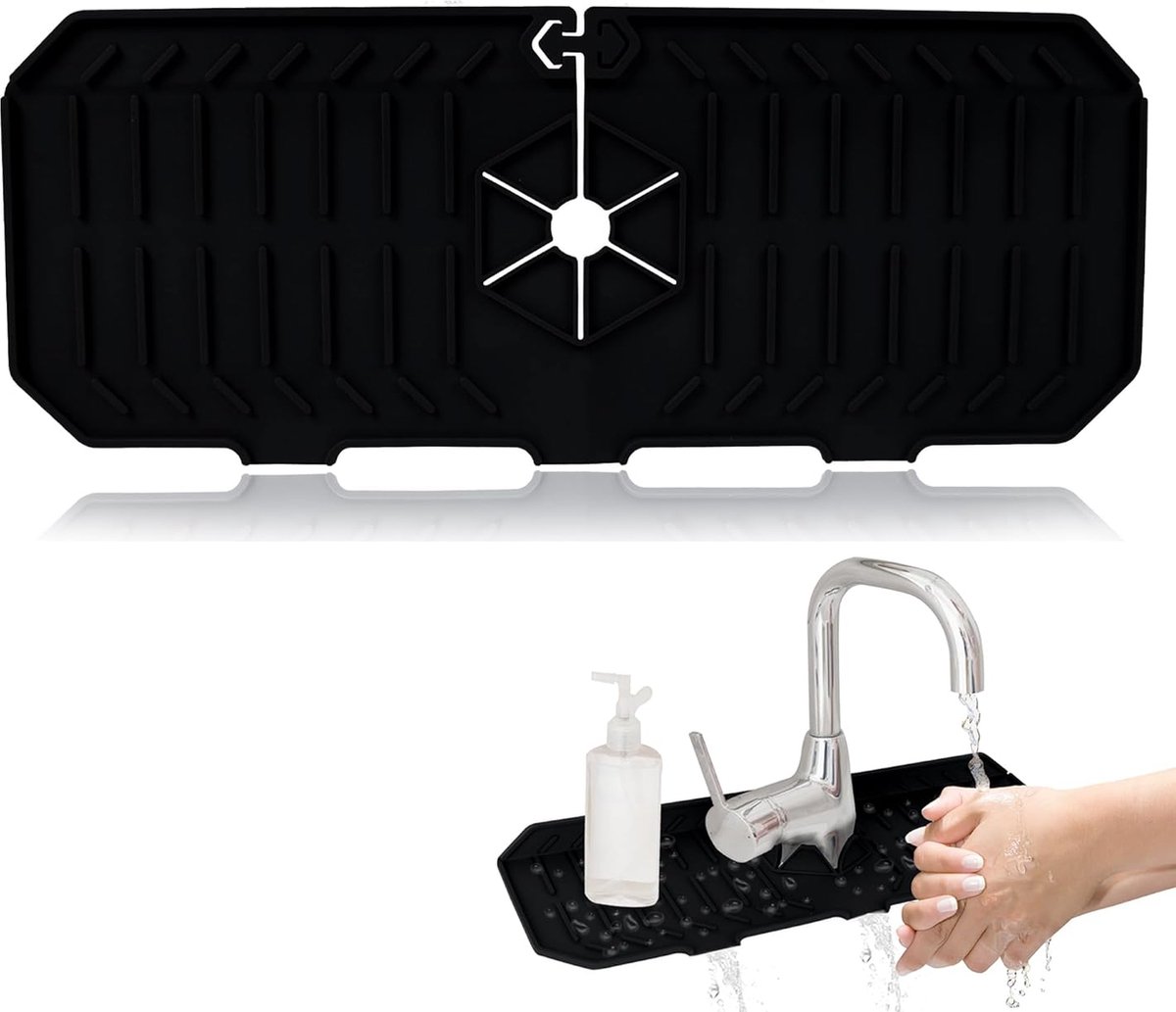 Siliconen gootsteenkraan mat spatbescherming druppelbak voor keuken badkamer werkblad beschermen