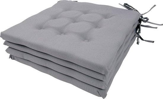 Traumnacht Stoelkussen Basic set van 4, met een katoenen bekleding, 40