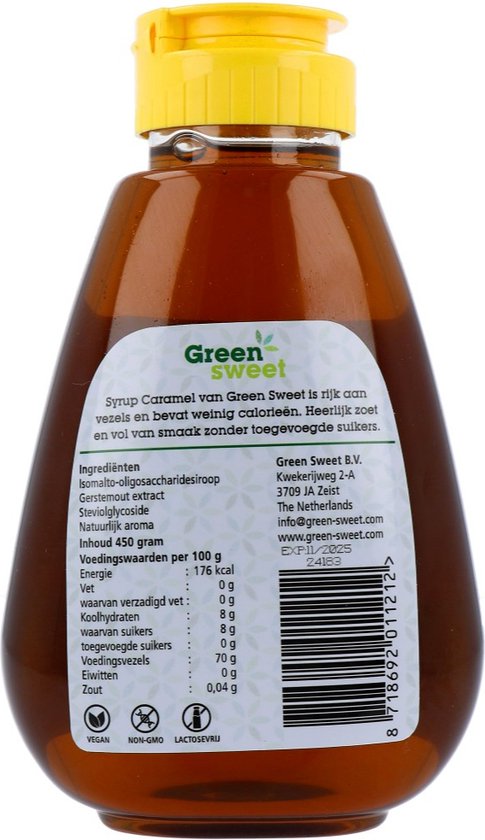 Green Sweet Siroop Karamel - 450 gr