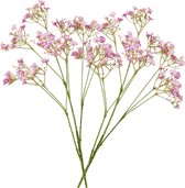 5x stuks kunstbloemen Gipskruid/Gypsophila takken fuchsia roze 68 cm - Kunstplanten en steelbloemen