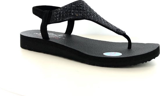 Skechers Sandale de méditation pour femme Rockstar Zwart NOIR 38