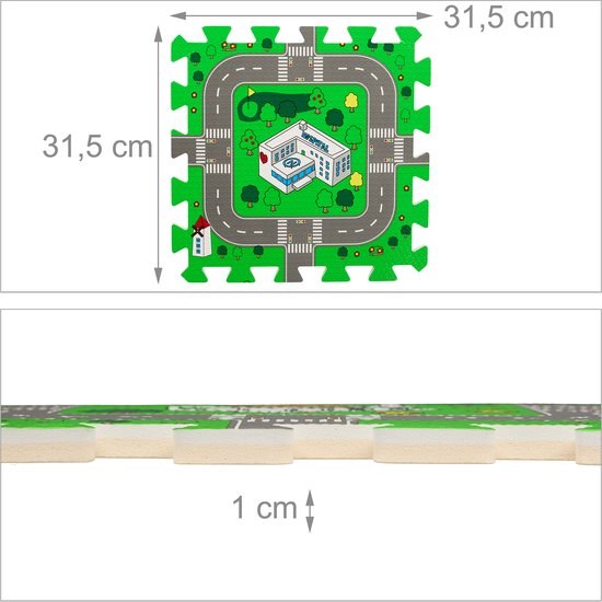 Spielwerk® XXL Puzzelmat Cijfers Letters 86 Delen EVA-schuim 3,24m² Speelmat Speelkleed Speeltapijt Blauw