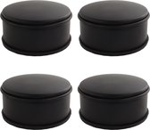 NORDIX Deurstop - 4 stuks - Deurstopper - Deurbuffer - Deurstoppers voor Binnen - Mat Zwart - 11x5.3cm - BASSO