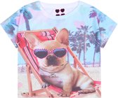 Chemise colorée pour Filles avec un chien