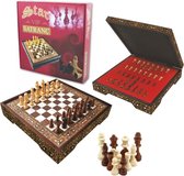 Schaakbord met houten schaakstukken - Schaakspel - Schaakset - Schaken - Chess - 40 x 40 cm