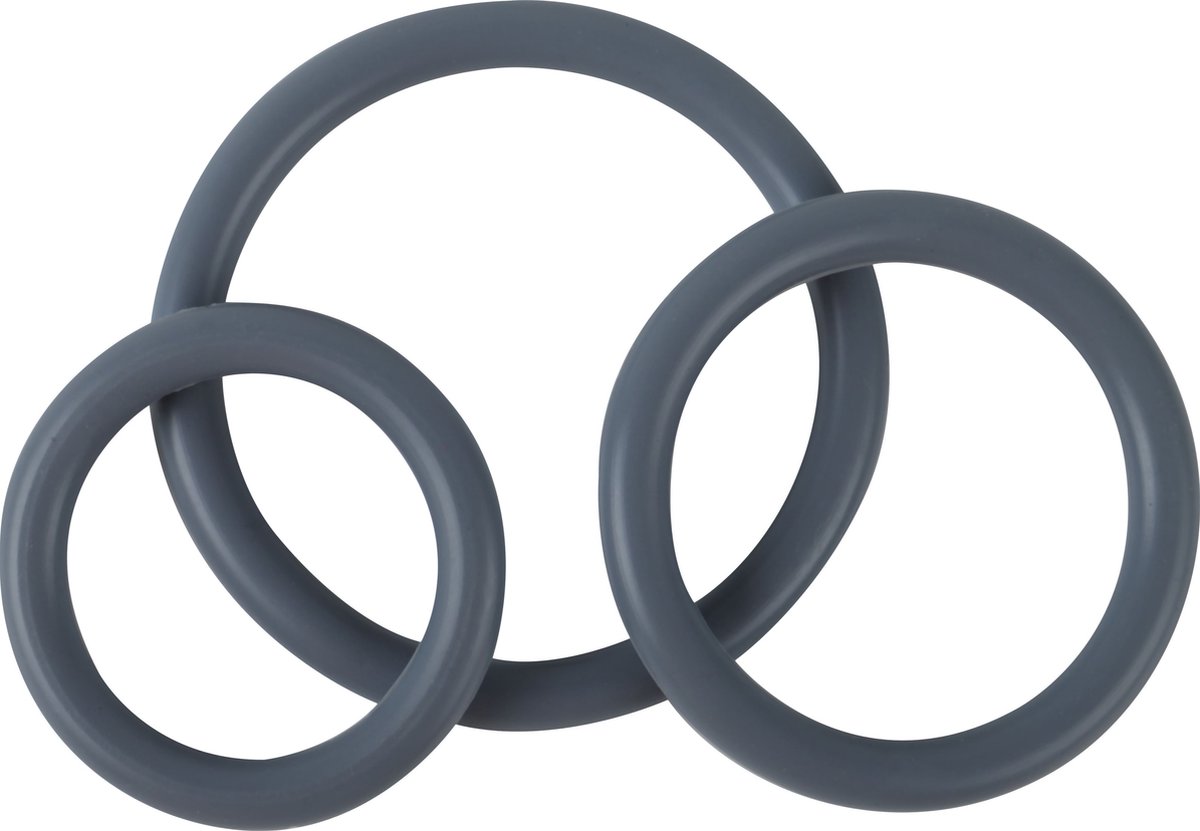Goedkoopste Banoch | cockring trio - classic set | grijs siliconen | Ø 35/45/55 mm
