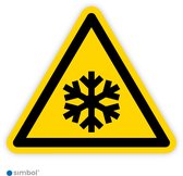 Simbol® - Stickers Lage Temperaturen (W010) - Formaat ▲ 25 x 25 x 25 cm.