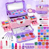 Valise de maquillage Filles - Valise de jeu Kinder avec contenu - Make Upset for Enfants - Violet avec rose - Pour votre princesse