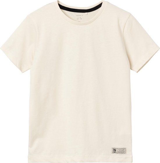 Name it t-shirt jongens - beige - NKMzimaden - maat 146/152