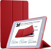 Tablethoes Geschikt voor: Apple iPad Air 5 2022 & Apple iPad Air 4 2020 (10.9 inch) Ultraslanke Hoesje Tri-Fold Cover Case - Rood
