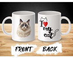 Mok Ragdoll cat - kat - I love my cat - cat lovers - katten