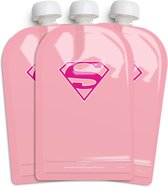 3-Pack Reusable Food Pouches - Supergirl