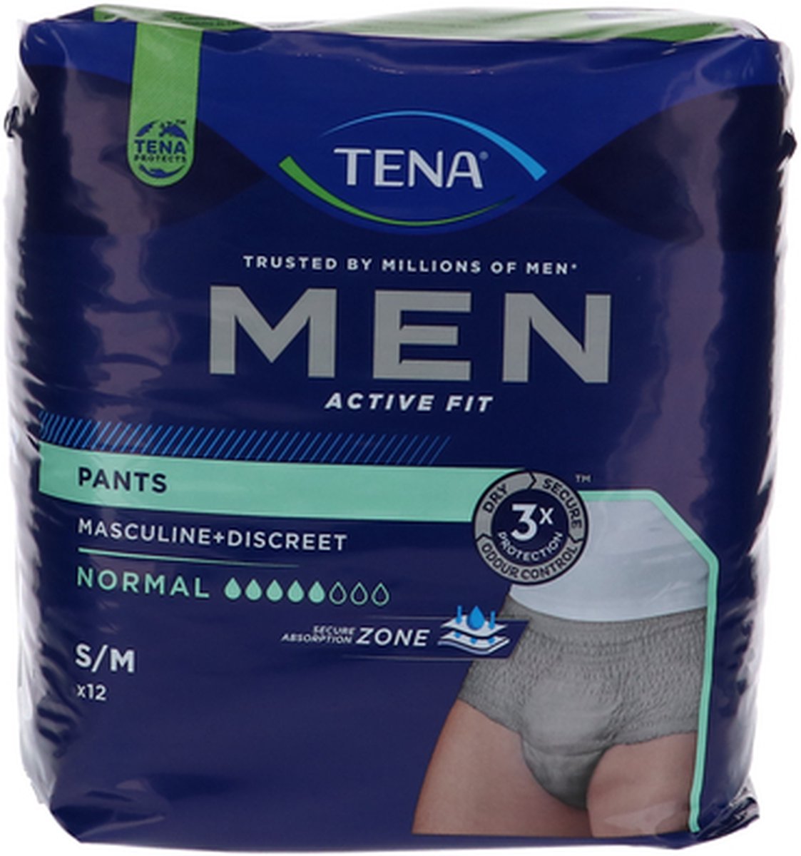 Goedkoopste TENA Men Pants Normal - S/M- 3 x 12 stuks voordeelverpakking