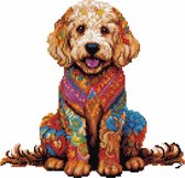 Crafthub - Golden Doodle hond - diamond painting set - 40cm x 40cm