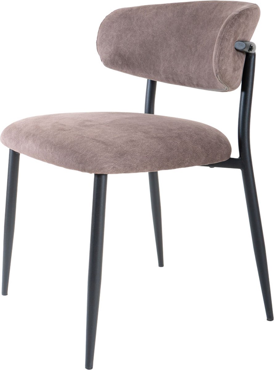 Home67 Eetkamerstoel Dion - Ramses - Taupe - Moderne Kuipstoel in Scandinavische / Industriële Stijl