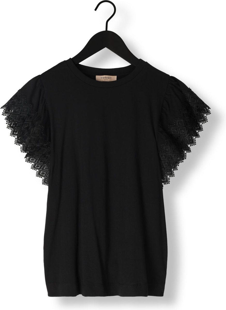 Twinset Milano Knitted Blouse Tops & T-shirts Dames - Shirt - Zwart - Maat 38