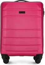 reiskoffer rolkoffer trolley, roze, handbagage