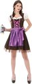 Partyxclusive Dirndl Claudia Dames Polyester Bruin/paars Maat Xl