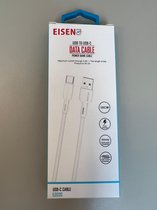 Eisenz USB-C kabel - Power bank kabel - Data kabel - 30 CM kabel - USB naar USB-C cable - Wit