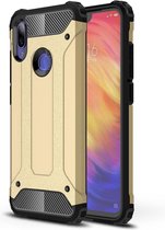 Armor Hybrid Back Cover - Xiaomi Redmi Note 7 Hoesje - Goud