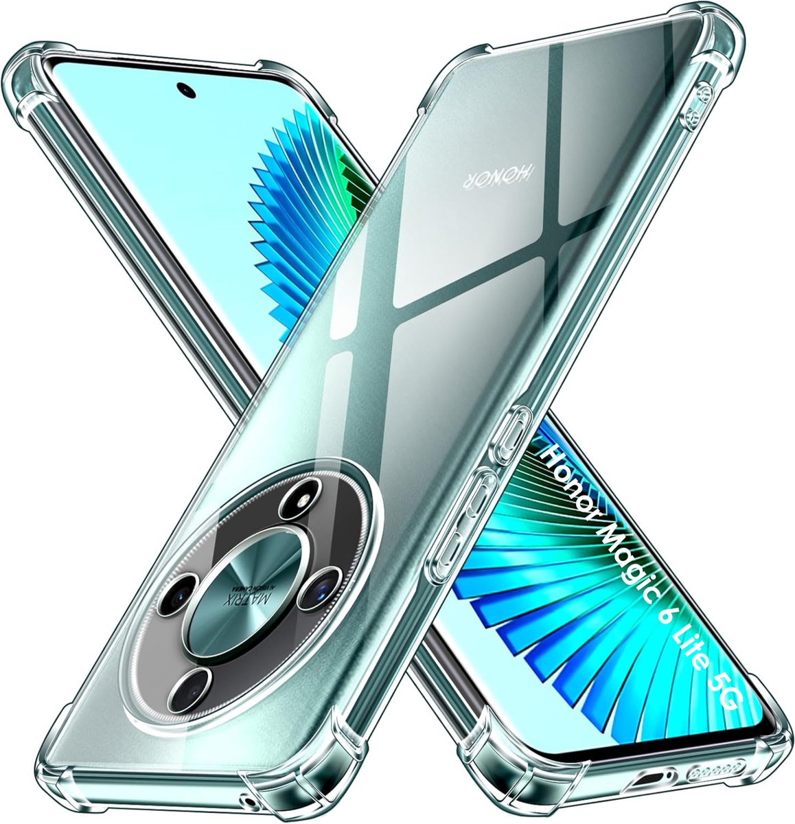 Hoesje voor Honor Magic 6 Lite backcover Shockproof siliconen Transparant