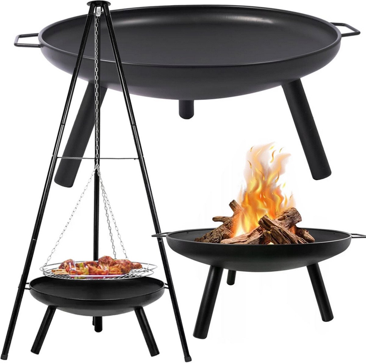Vuurschaal met bbq grill