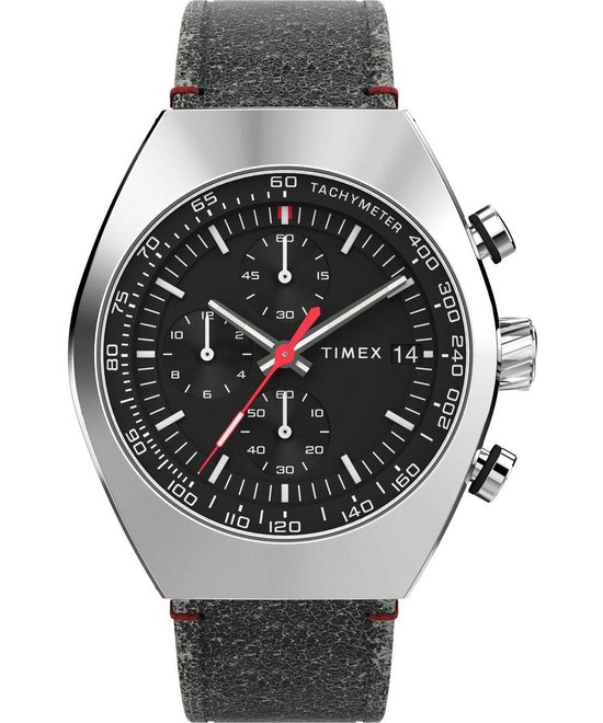 Montre Timex Legacy Tonneau TW2W50000 - Cuir - Zwart - Ø 42 mm
