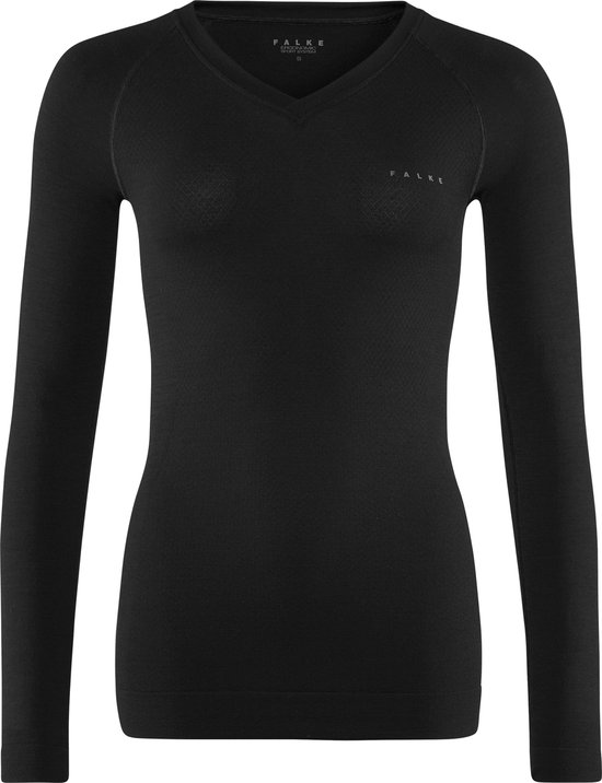 FALKE Wool Tech Light Shirt Manches Longues Femme 33463 - Zwart 3000 noir Femme - L