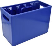 Caisse de bouteille d'eau bleue