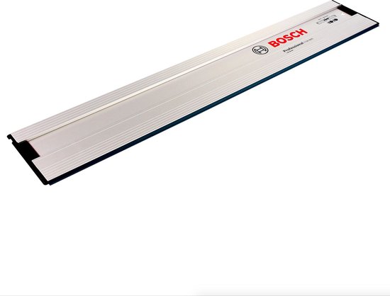Bosch Professional FSN 800 geleiderail, zilverkleurig aluminium met rode en blauwe accenten.