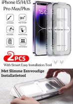 Gehard Beschermend Glas- 2st met slimme applicator voor iPhone ProMAX & Plus modellen