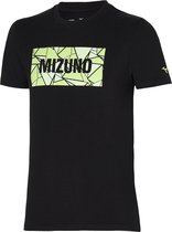 Mizuno T-Shirt Athletic Heren Zwart Groen