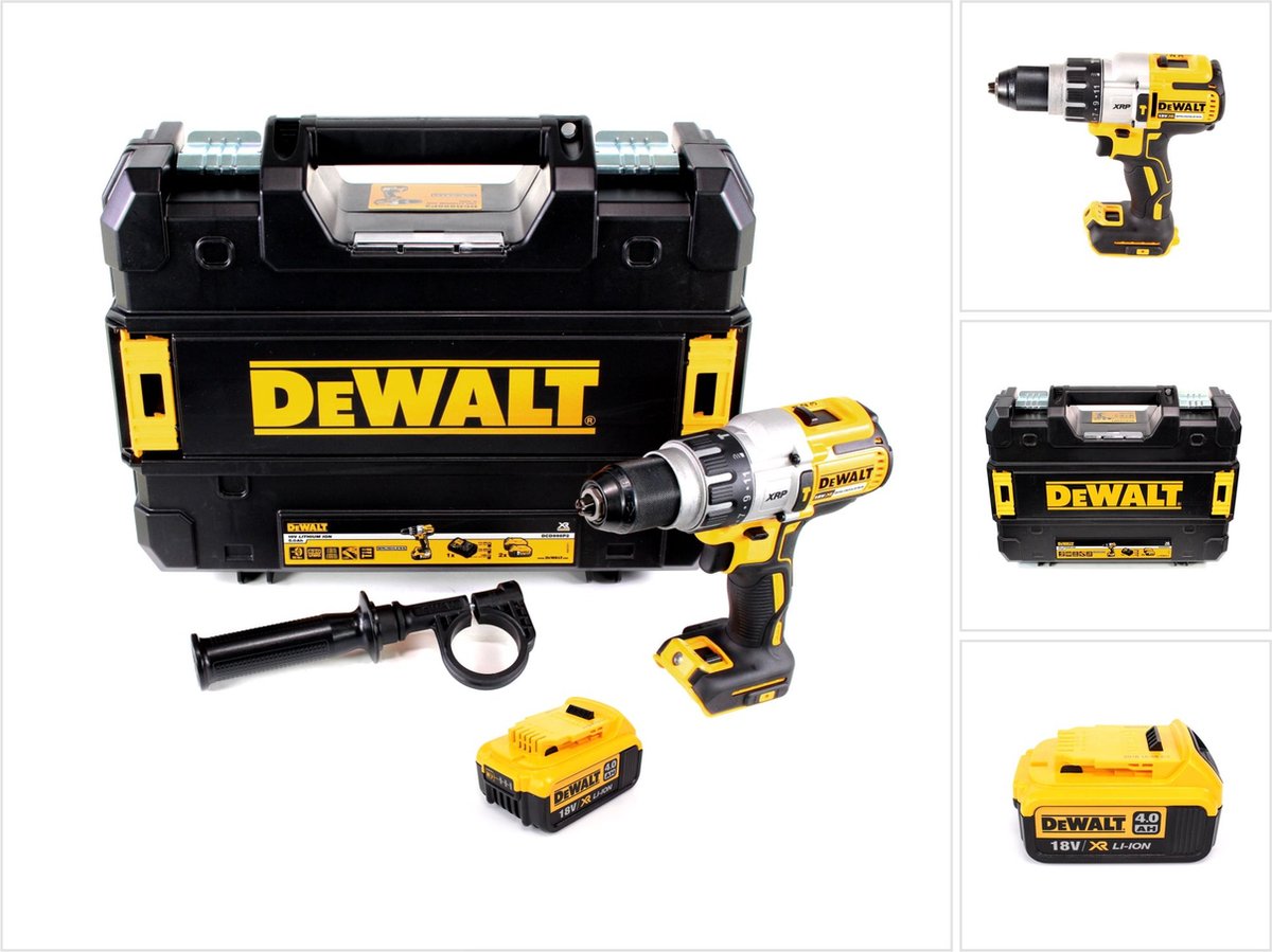 DeWalt DCD 996 NT accu-klopboormachine 18 V 95 Nm borstelloos + 1x accu 4,0 Ah + TSTAK - zonder oplader