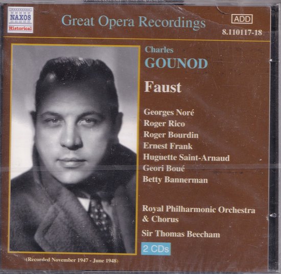2CD Faust - Charles Gounod - Royal Philharmonic Orchestra and Chorus o.l.v. Sir Thomas Beecham