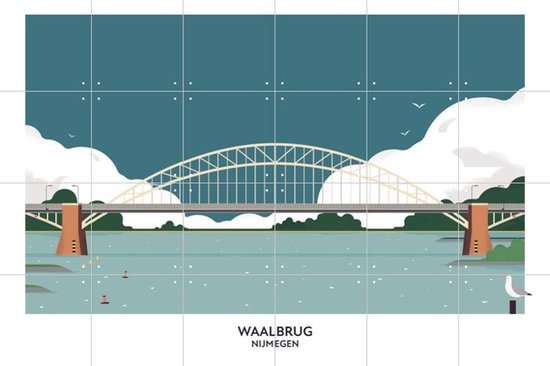 IXXI Waalbrug - Wanddecoratie - Landen - 120 x 80 cm