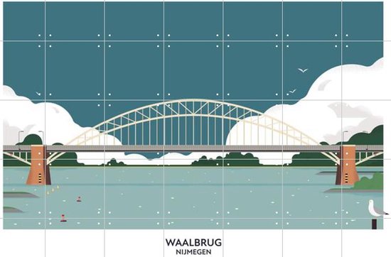 IXXI Waalbrug - Wanddecoratie - Landen - 140 x 100 cm