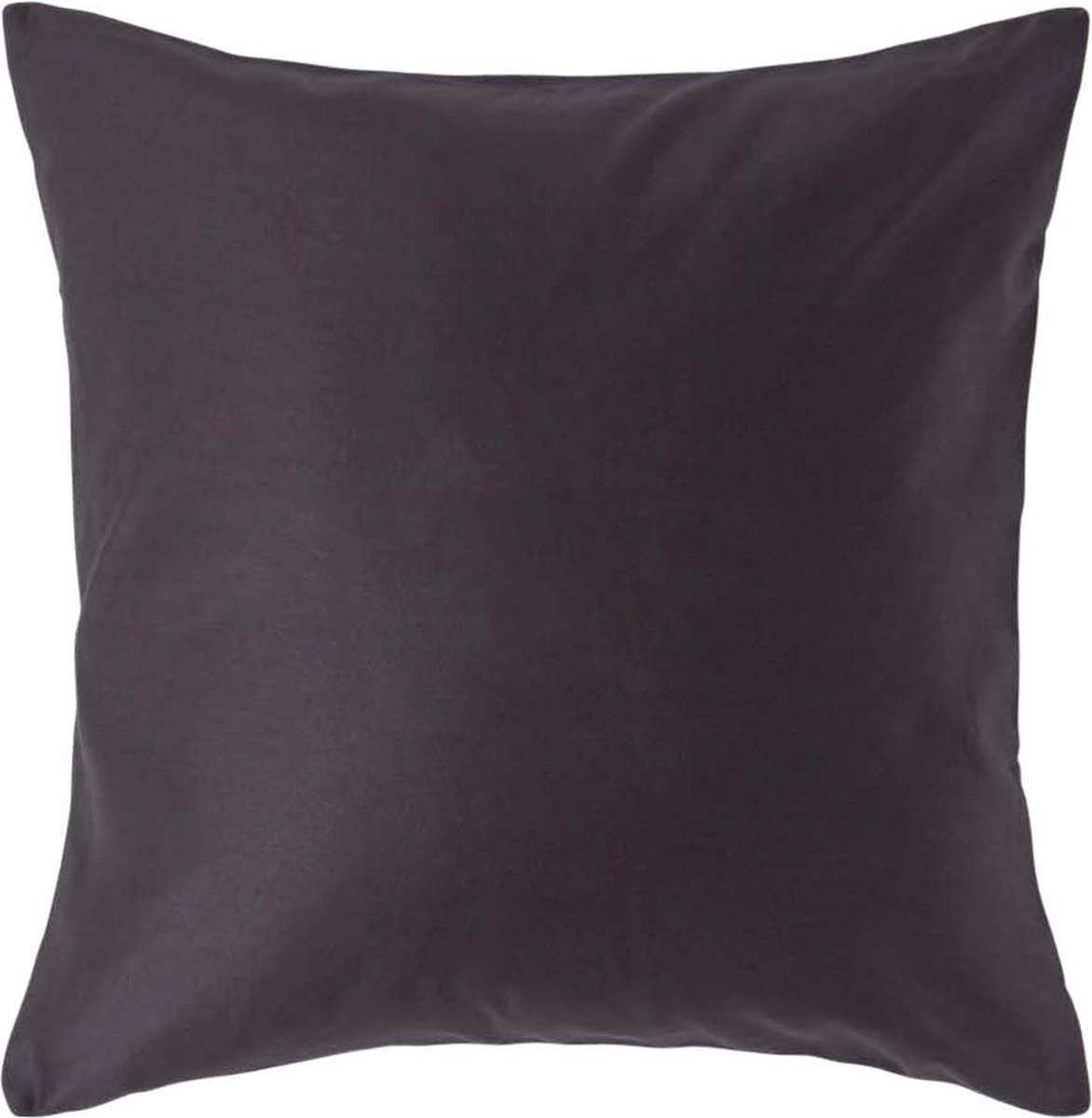 Homescapes Luxe Satijn Kussensloop 40x40 cm – Antracietgrijs – 100% Egyptisch Katoen – Draaddichtheid 1000