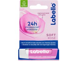 Labello Lippenbalsem Soft Rosé 24H - lipbalm met natuurlijke oliën - droge lippen