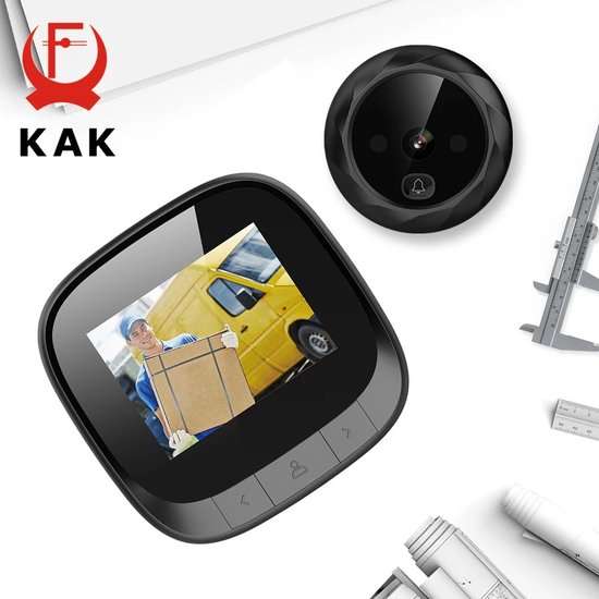 Deurspion - Kijkgat Camera - Deurbel met Camera - Beveiliging - Met LCD Scherm - Infrarood nachtzicht - Automatische Foto's van BluMill — afbeelding 5