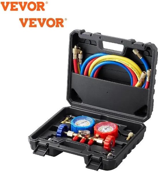 Vevor - Airco Bijvul Set - Universeel - 3 Wegen - Met Koffer - Zwart - Garage Benodigdheden