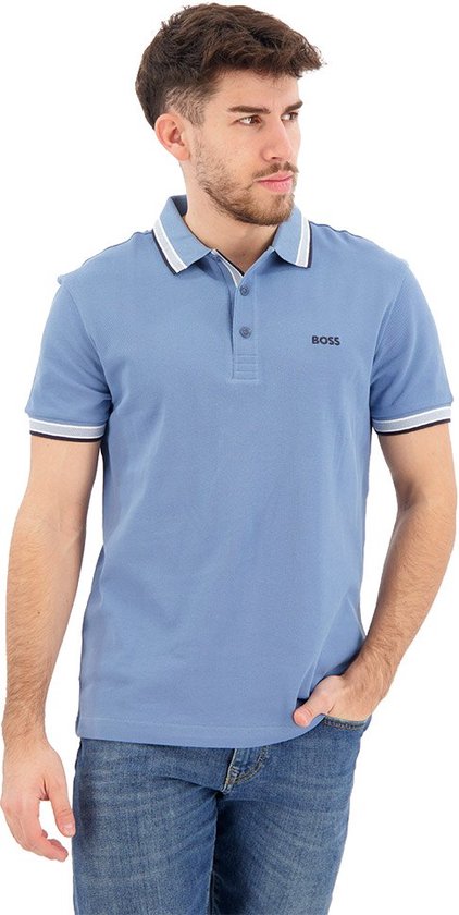 Boss Paddy Polo Blauw 2XL Man