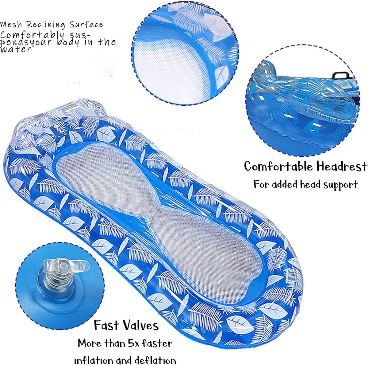 Waterhangmat - Water Hangmat - Luchtbed Zwembad - Luchtmatras Opblaasblaar - Zwembad - Strand - Waterspeelgoed - Vakantie - Must Have Voor In De Zomer!