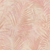 Natuur behang Profhome 374114-GU vliesbehang licht gestructureerd in jungle stijl mat roze beige crèmewit 5,33 m2
