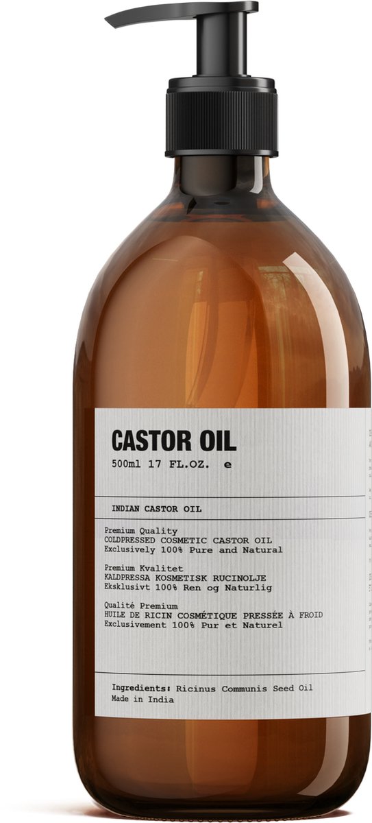 SAFWAH Biologische Castorolie uit India 500 ml - Voor Lange Wimpers, Stralende Huid en Meer - 100% puur, koudgeperst - Stimuleert wimpergroei, voedt haar en huid - Rijk aan voedingsstoffen voor gezonde wimpers en huidverzorging.