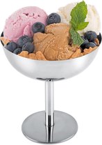 IJsbeker, dessertkom van roestvrij staal, cocktailglazen, ijs sundae, ronde vorm, dessertkom, diameter 10 cm, dessertkommen voor ijs, dessert, ijskom (L)