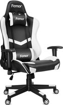 Femor - Gamestoel wit - Gaming stoel - Bureaustoel - Verstelbaar