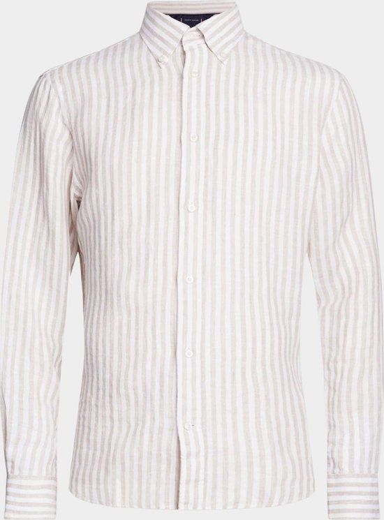 Tommy Hilfiger Casual hemd lange mouw Beige DC Bold Linen Stripe Shirt MW0MW34646/0AA